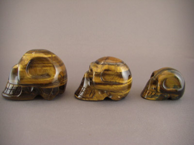 Tiger Eye Crystal Skull